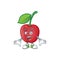 Surprised bing cherries sweet in character mascot shape.