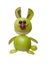 Surprised bunny made of green fruits