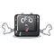 Surprised button f3 in the shape cartoon