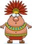 Surprised Cartoon Aztec King