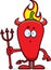 Surprised Cartoon Chili Pepper Devil
