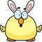 Surprised Cartoon Easter Bunny Chick