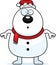 Surprised Cartoon Snowman Santa