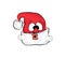 Surprised Christmas hat cartoon