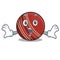 Surprised cricket ball in the cartoon shape