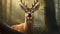 Surprised Deer In The Forest - Hyper-realistic Illustration With Playful Expressions