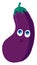 Surprised eggplant, vector or color illustration