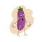 Surprised emotional vegetable in cartoon style with outlines