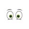 Surprised eyes from green eyes series of frankenstein