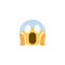 Surprised face icon illustration emoji