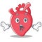 Surprised heart character cartoon style