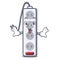 Surprised isolated power strip with the mascot