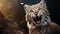 Surprised Lynx Cat With Striking Digital Surrealism