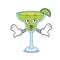 Surprised margarita mascot cartoon style