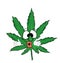 Surprised marihuana cartoon