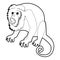 Surprised monkey icon outline