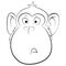Surprised monkey illustration