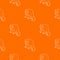 Surprised monkey pattern vector orange