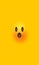Surprised omg yellow 3d emoticon face background