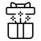 Surprised open box icon outline vector. Person fun