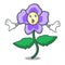 Surprised pansy flower mascot cartoon