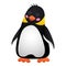 Surprised penguin icon, cartoon style