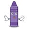 Surprised purple crayon isolated with the character