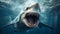 Surprised Shark In Hyperrealistic Rendering With Tilt-shift Lenses