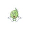 Surprised sweet melon fruit character mascot shape