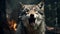 Surprised Wolf In Vray Tracing: A Playful And Photo-realistic Object Portraiture