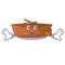 Surprised wooden boat sail at sea character