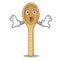 Surprised wooden spoon mascot cartoon