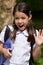 Surprised Young Minority School Girl Wearing Uniform