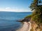 Surprising view of a Gaspesie National Park, Forillon Park, on a beautiful August day. Gaspesie, Quebec, Canada