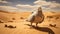 Surreal Animal Hybrid: A Dove In The Desert