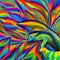 A surreal chameleon with vibrant rainbow patterns, blending seamlessly into a kaleidoscopic background2, Generative AI