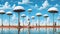 Surreal Climate: A Realistic Painting Of Unusual Trees And Clouds In Ultra Hd By Magritte