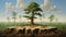 Surreal Deforestation: A Realistic Painting By Magritte