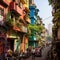 Surreal depiction of Mumbai& x27;s vibrant and diverse essence