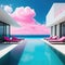 Surreal Dream Vacation Pool View Art