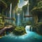 A surreal dreamscape, with floating islands and waterfalls, creating a sense of whimsy and imagination5