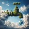 Surreal Eco Faucet Dispensing Earth