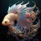 Surreal fantasy betta fish made of intricate jewels and gemstones Generative AI