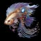 Surreal fantasy betta fish made of intricate jewels and gemstones Generative AI