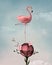 Surreal flamingo