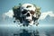Surreal Floating Island Skull A surreal scene