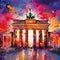 Surreal fusion of iconic landmarks in Berlin