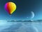 Surreal Hot Air Balloon, Alien Planet