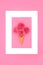 Surreal Ice Cream Cone and Summer Rose Flower Frame