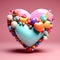 Surreal illustration of the heart. Love and Valentine's day symbol